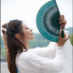 retro style Hanfu fan children's portable lace folding fan Chinese style summer portable compact tassel folding fan