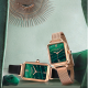 Wind and luxury retro small square plate famous brand watch small green watch